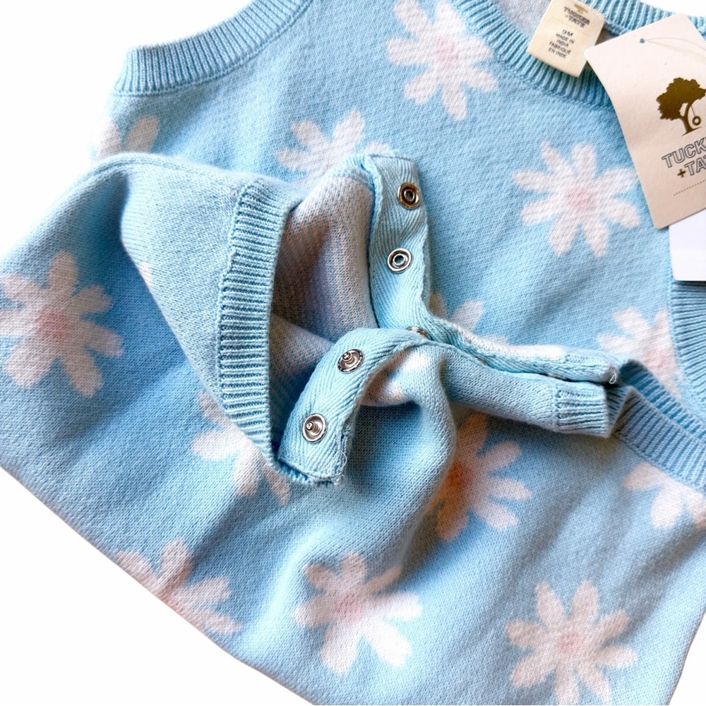 Tucker And Tate Nordstrom Girls NEW BNWT Ribbed Cotton Romper Donna Daisy BNWT - Picture 7 of 8